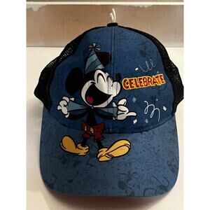 NWT! Disney Parks Mickey Mouse ''Celebrate'' Baseball Cap Youth 54 TO 58 CM